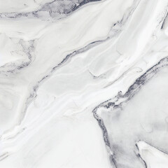 Obraz premium White marble texture Close-up Elegant and sophisticated Veins and swirls in gray and black tones Ideal for creating a luxurious design