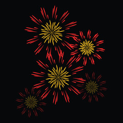 Fireworks can be used as cards and invitations. Montenegro Independence Day greeting card