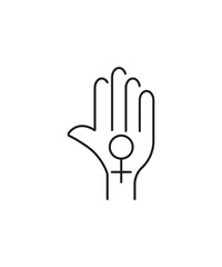 Obraz premium female protest icon, vector best line icon.