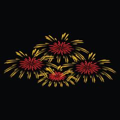Fireworks can be used as cards and invitations. Montenegro Independence Day greeting card