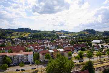 Panorama von Oberkirch im Ortenaukreis (Schwarzwald)