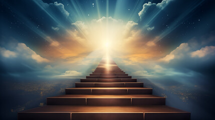 the soul goes up the stairs to heaven