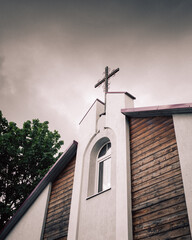 church steeple with cross