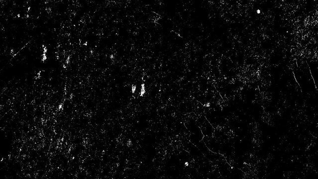 Black and white screen mode grunge overlay distress, looped animation, vintage film effect background
