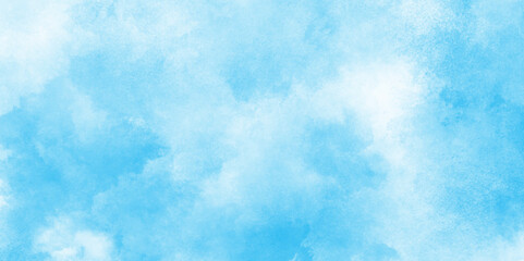 Abstract Watercolor shades blurry and defocused Cloudy Blue Sky Background,wallpaper, cover, card, presentation, decoration and design.