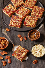 Berry Bars with Rolled Oat and Nut Topping