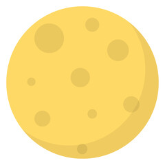 Moon in flat design style.