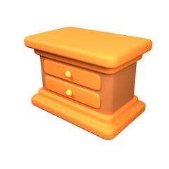  3D Rendered Cabinet Isolated on The Transparant Background