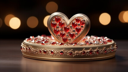 wedding rings and heart