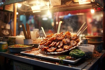 Okoshi. asian street food. 