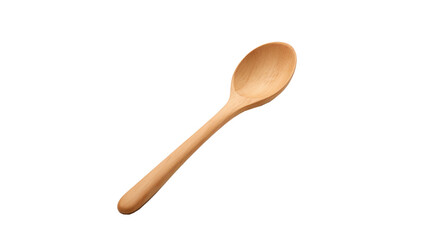 Placing a wooden spoon against a white background