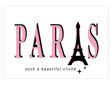 paris france slogan design vector art