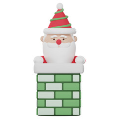Santa Claus in the chimney
