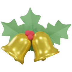 holly berry 3d icon. Christmas.