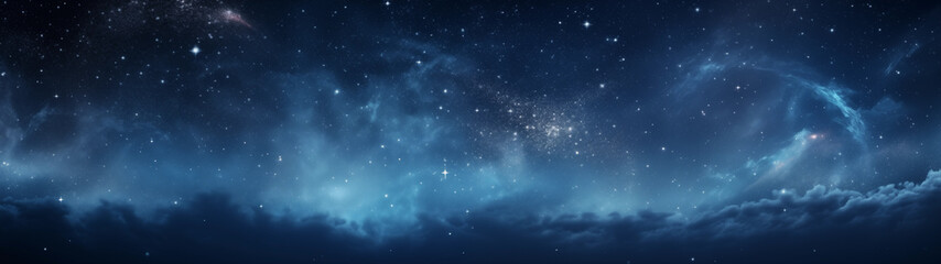Fototapeta na wymiar A vast view of a distant galaxy seen through a space telescope, for wallpapers, 32:9 ratio