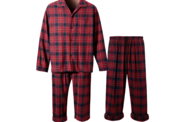 Cozy Comfort Flannel Pajama on White or PNG Transparent Background..
