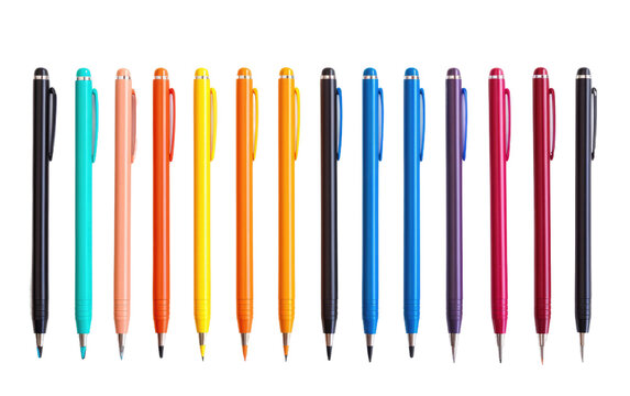 Colorful Creativity Felt Pen on White or PNG Transparent Background..