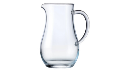 Clear Jug Showcase on White or PNG Transparent Background.