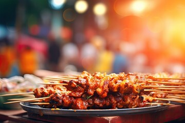 Satay. asian street food. 