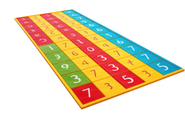 Kids Game Mat on White or PNG Transparent Background.