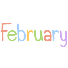 February word made of letters