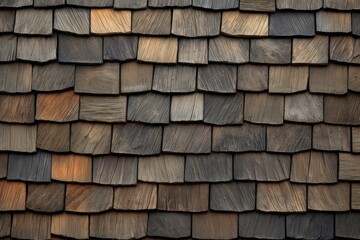 Rustic Elegance: Wooden Slate Shingles Texture, generative AI