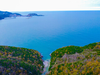 Aerial wiev , historical city Amasra.