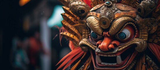 Traditional Balinese masks. Traditional ceremonial masks in Bali.