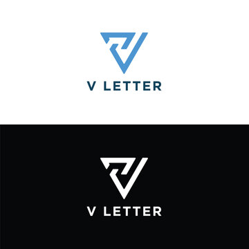 V Letters and Text Logo Design Vector Template