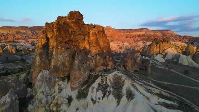 Aerial view of Goreme Historical National Park, Cappadocia, Turkey.