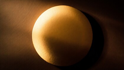 Golden circle on a dark background