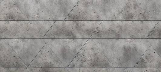 Grey concrete rough background with triangles, geometric shapes for industrial, business, architectural surface, banner, backdrop. Minimalist, brutalist card.