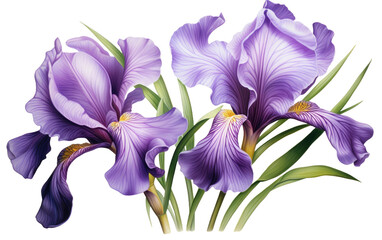 Floral Showcase on White or PNG Transparent Background.
