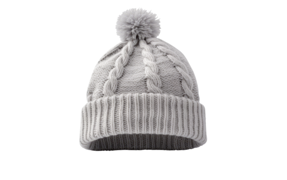 Beanie Hat on White or PNG Transparent Background.