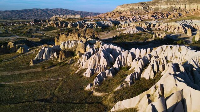 Aerial view of Goreme Historical National Park, Cappadocia, Turkey.