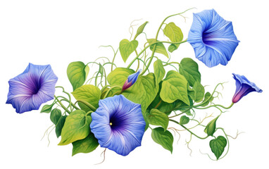 Garden Charm on White or PNG Transparent Background.