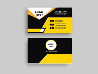 Modern Business Card - Creative and Clean Business Card Template. Elegant luxury clean dark business card Vector illustration
