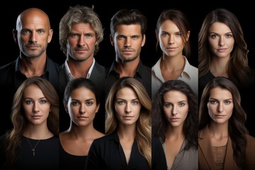 Obraz premium Diversity multicultural people group. Team union concept
