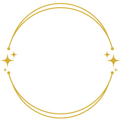 Abstract aesthetic shape boho arch with gold sparkles. Trendy geometric template for poster and story. Luxury outline minimal graphic elements with stars.