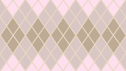 Pink and beige seamless geometric pattern argyle background