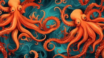Fototapeten Octopus pattern, 16:9 © Christian