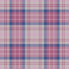 Plaid seamless pattern in red. Check fabric texture. Vector textile print.