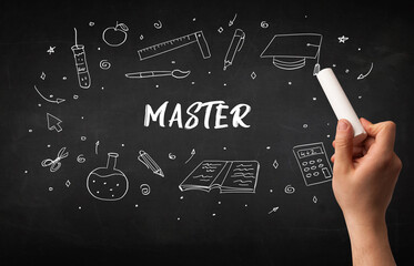 Hand drawing education concept concept