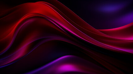 Beautiful luxury 3D modern abstract neon red purple background composed of waves with light digital effect in futuristic style.