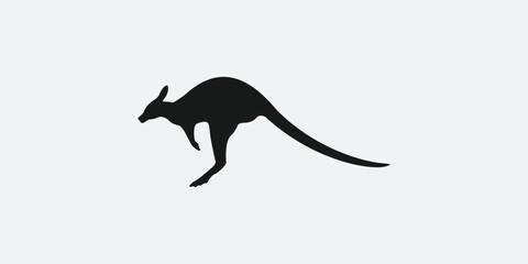 Kangaroo vector silhouette design