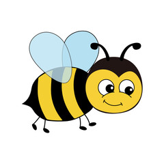 Cute flying bee insect honey cartoon image clipart