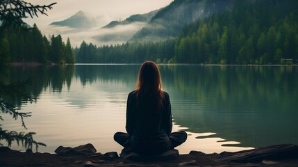 An image depicting the concept of digital detox, where individuals disconnect from electronic devices to reduce stress and anxiety, promoting relaxation, mental wellness, calm, peaceful state of mind.