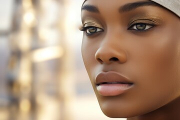 An elegant image of a lone model dressed in a shimmering silver dress, showcasing grace and sophistication in a fashion-forward setting.
