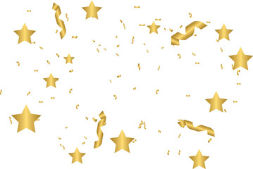 Obraz premium Falling shiny golden confetti, gold festive confetti 