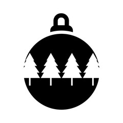 christmas decoration ball vector icon